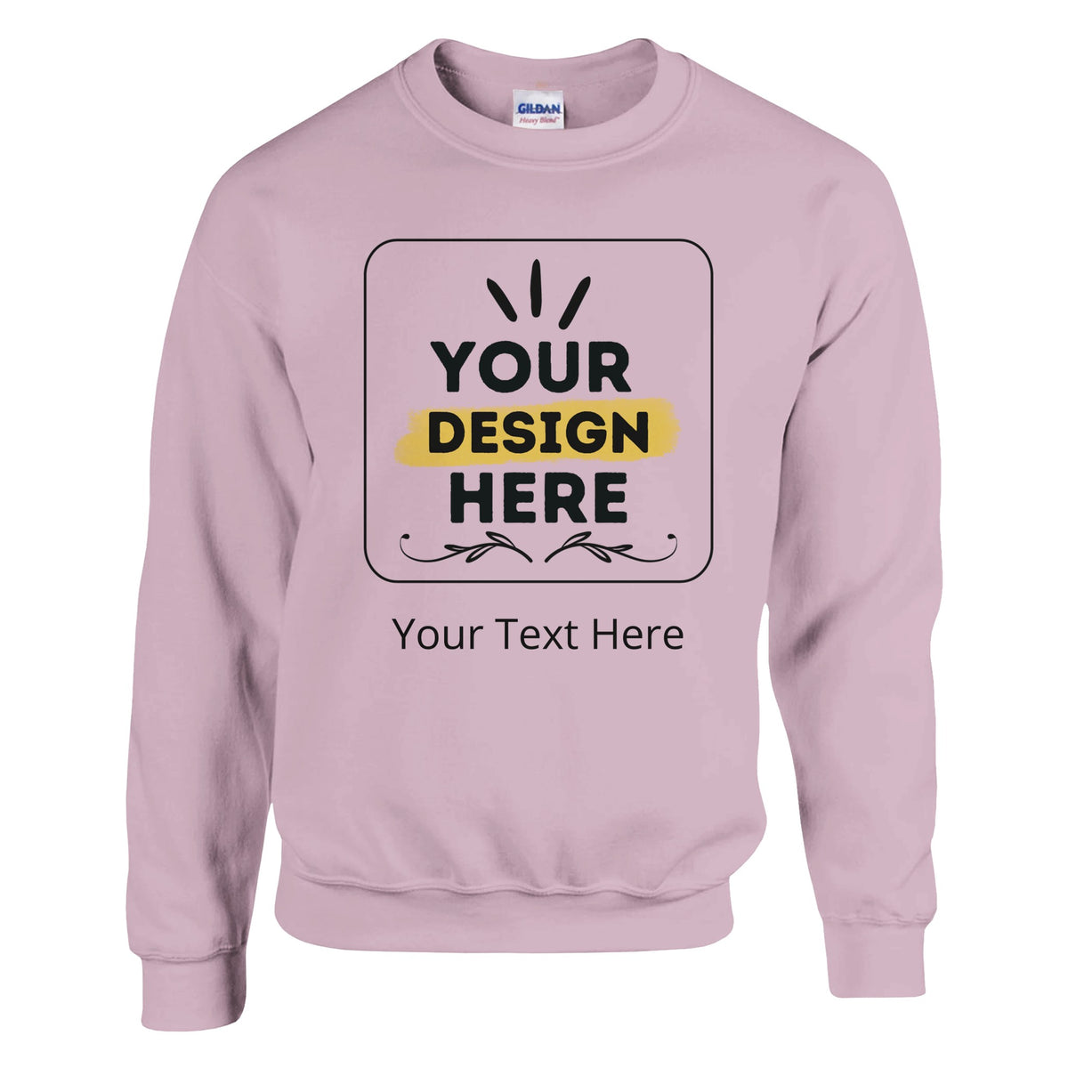 Cozy Perfection - Unisex Customizable Classic Crewneck - Light Pink - Crewneck Sweatshirts