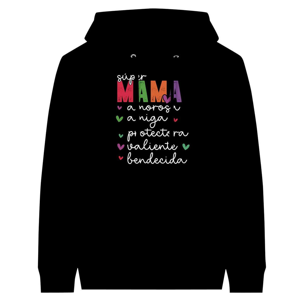 Soulful Sentiments - Embrace Every Emotion Unisex Pullover Hoodie - Black - Print Material