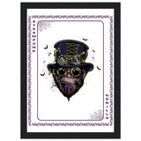 Elevate Your Decor - Steampunk, Funky, and Urban Gorilla Poster Set - A4 21x29.7 cm 8x12″ Black frame Steampunk Gorilla - Wooden Framed Posters