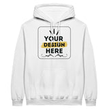 Cozy Up in Style - Classic Customizable Unisex Pullover Hoodie - White - Unisex Hoodies