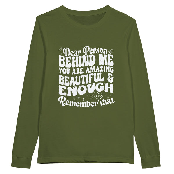 Embrace Your Worth - Encouraging Quotes on Cotton - Olive - Sweatshirts