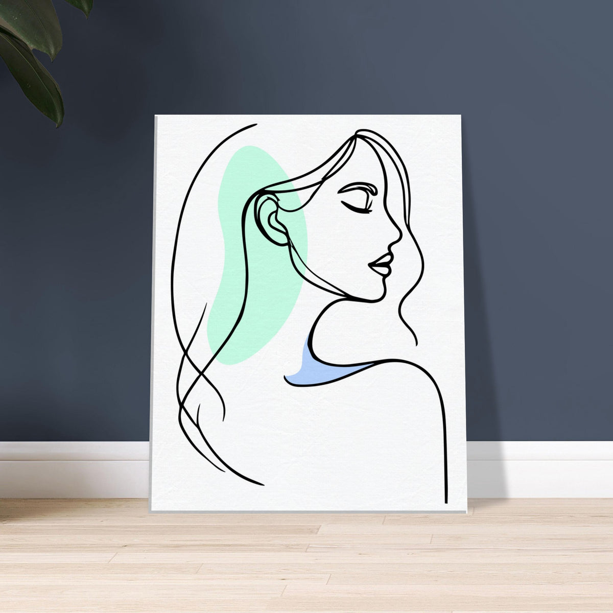 Graceful Contours - Abstract Female Silhouette on Canvas - - Canvas Prints