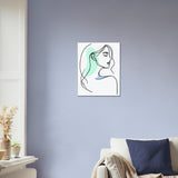 Graceful Contours - Abstract Female Silhouette on Canvas - - Canvas Prints