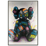 Urban Vibes Bear – Gift-Ready Framed Wall Poster - - Metal Framed Posters