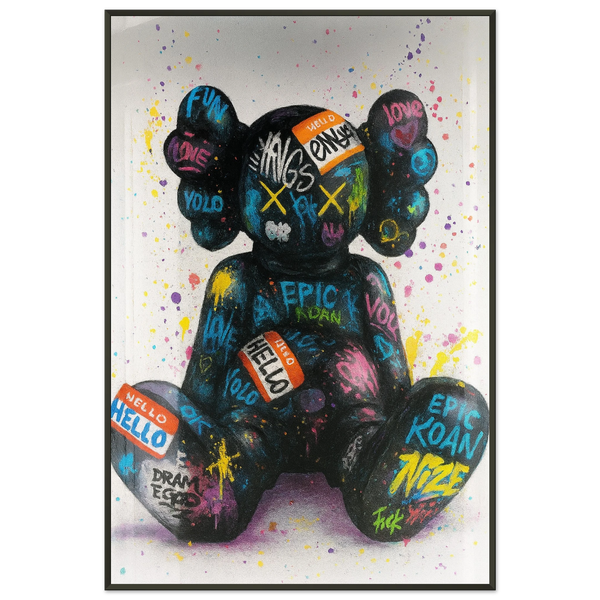 Urban Vibes Bear – Gift-Ready Framed Wall Poster - - Metal Framed Posters