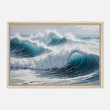 Ocean Symphony - Captivating Waves in Motion - 60x90 cm 24x36″ - Framed Canvas