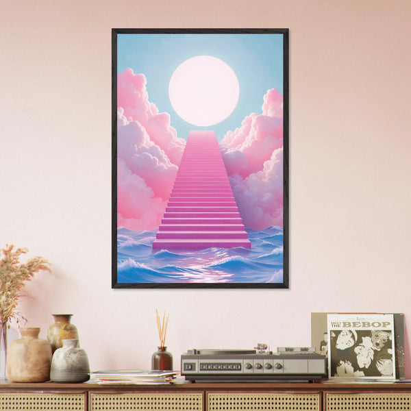 Dreamscape Gift – Wooden Poster - Black frame - Wooden Framed Posters