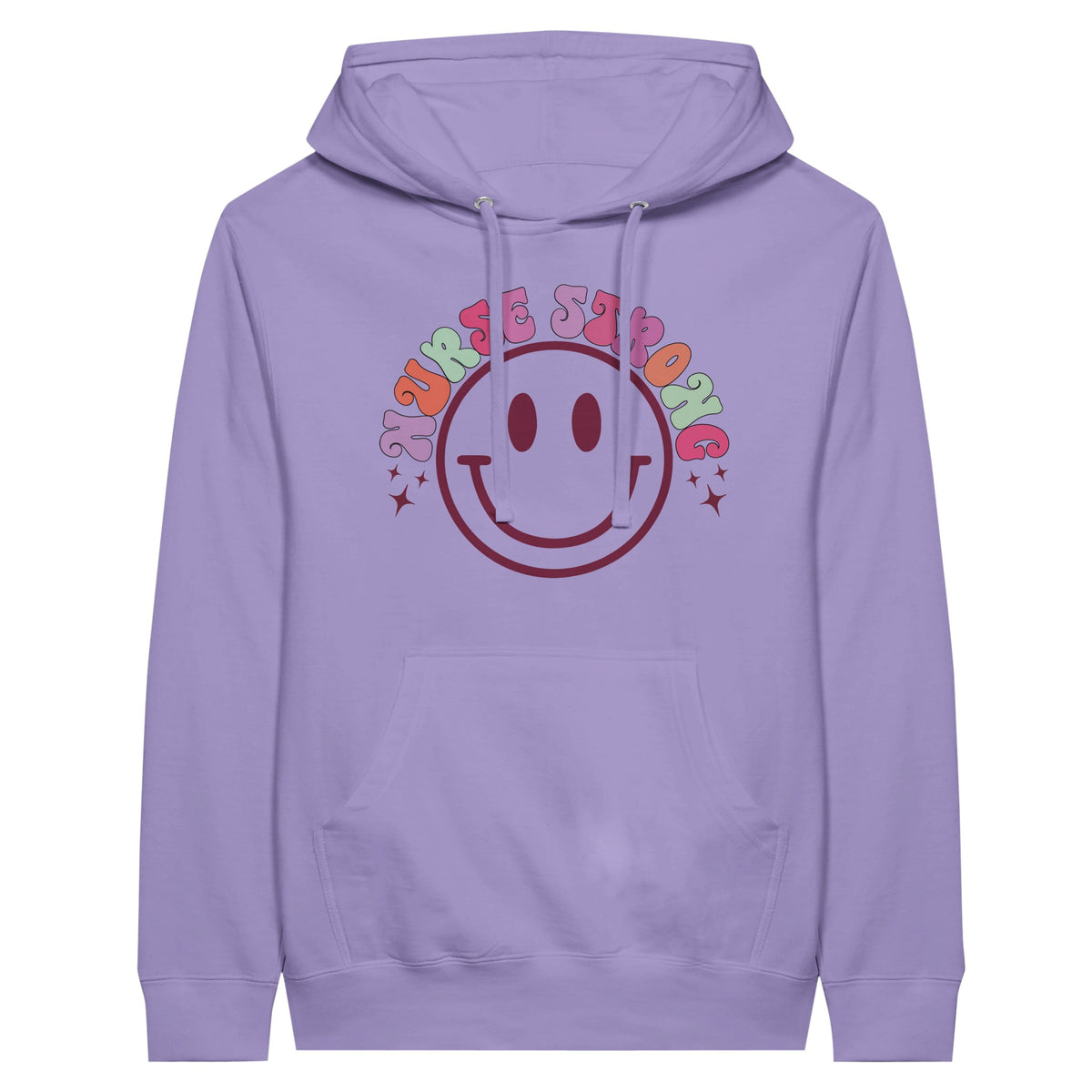 Nurse Strong Premium Unisex Hoodie – Embrace Strength and Care - Lavender - Print Material