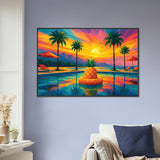 Gift Sunset Vibes – Metal Framed Poster for Home - - Metal Framed Posters