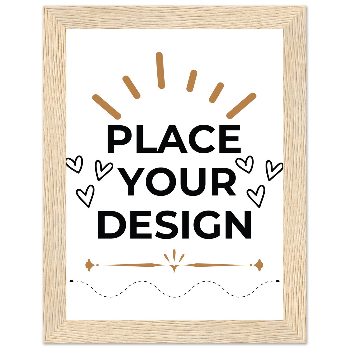 Perfectly Framed - Customizable Matte Paper Poster in Wooden Frame - 15x20 cm 6x8″ Wood frame - Paper Posters