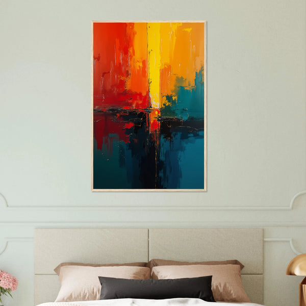 Surprise Him – Energy Wooden Wall Print Gift - Wood frame - Wooden Framed Posters