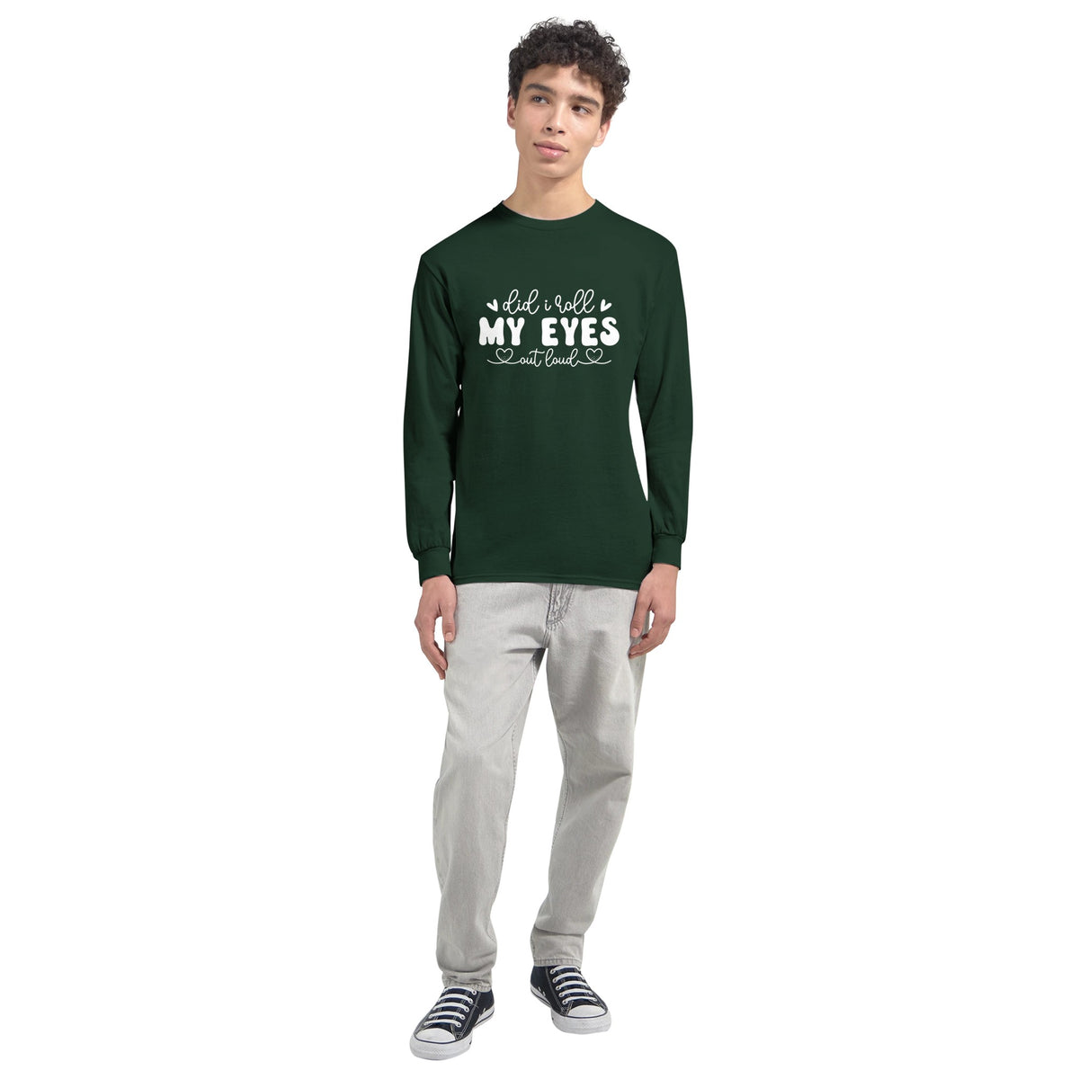 Speak Without Words - Let Our Design Roll Your Eyes for You! - - Long Sleeve T-shirts