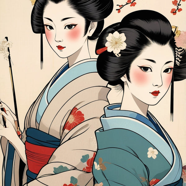 Graceful Tradition - Geisha Portrait - - Framed Posters