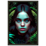 Emerald Mystique - Captivating Eyes in Nature - 30x45 cm 12x18″ - Metal Framed Posters