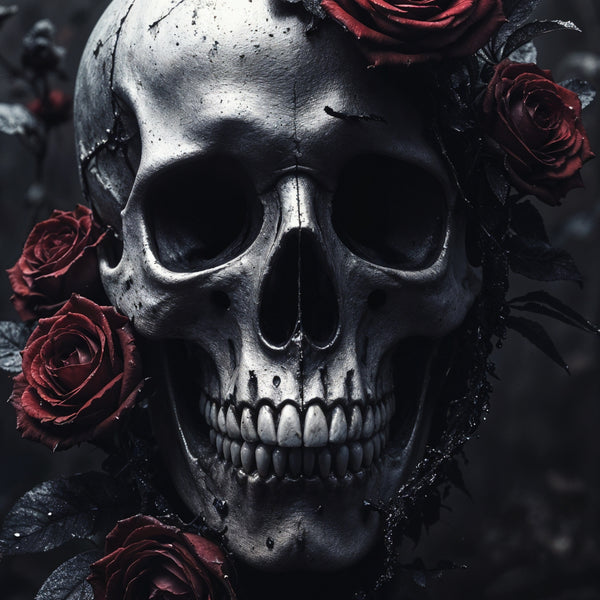 Raven & Roses Requiem – Wooden Framed Poster - - Wooden Framed Posters