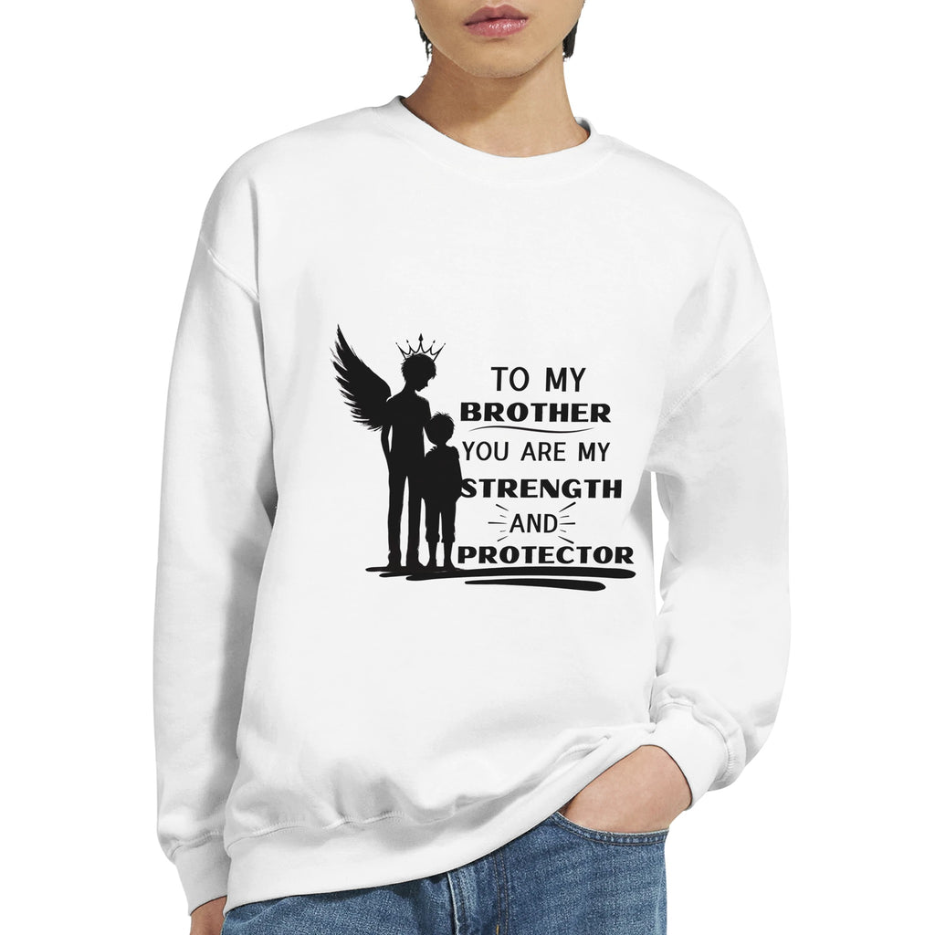 Brotherly Guardian - Angel Wings Sweatshirt - White - Sweatshirts