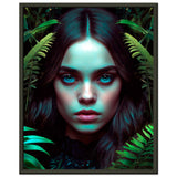 Emerald Mystique - Captivating Eyes in Nature - 40x50 cm 16x20″ - Metal Framed Posters