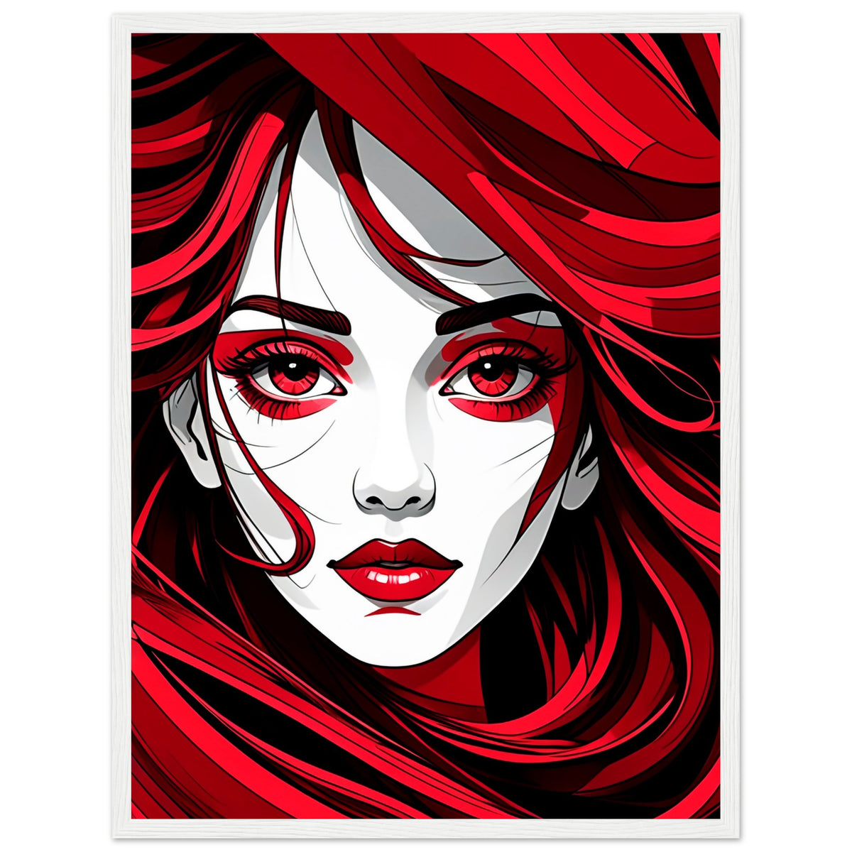 Red Passion - Art That Speaks - 45x60 cm 18x24″ White frame - Framed Poster