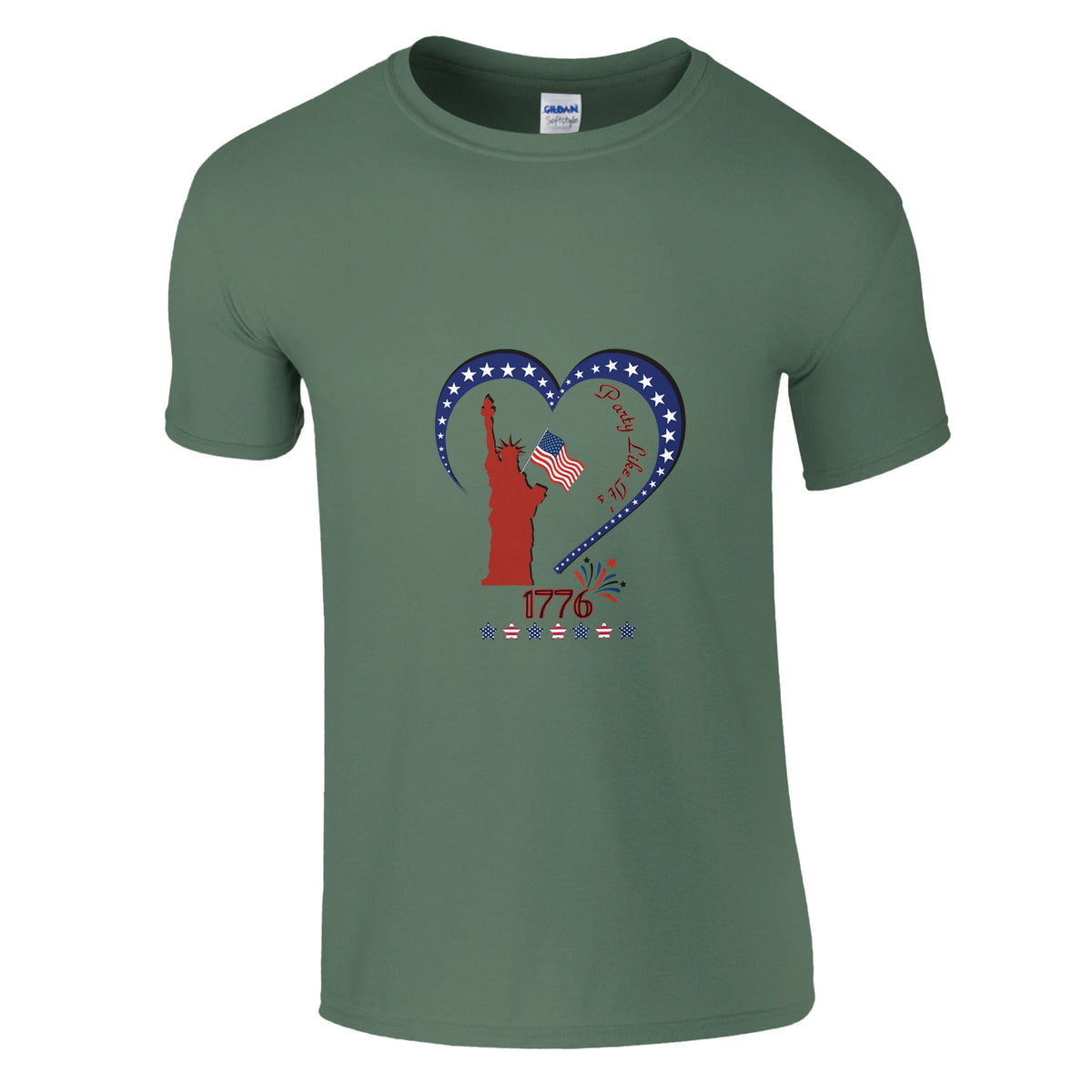 Celebrate Liberty in Style - Military Green - T-shirts