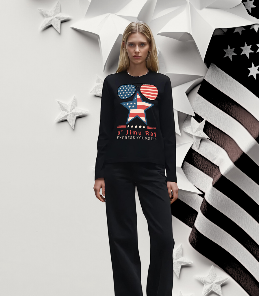 Patriotic Chic - Star-Spangled 4th July Special - - Long Sleeve T-shirts