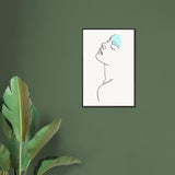 Modern Muse - Abstract Line Art Elegance - - Wooden Framed Posters