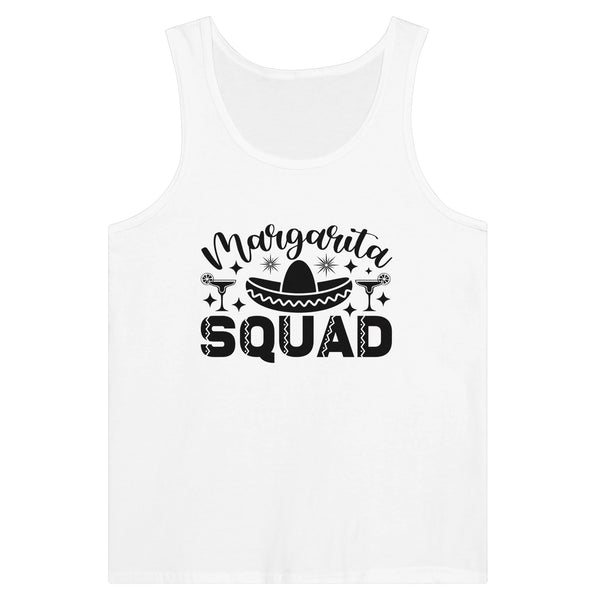 Sip and Squad - Margarita Moments on Cotton Tank - White - Print Material