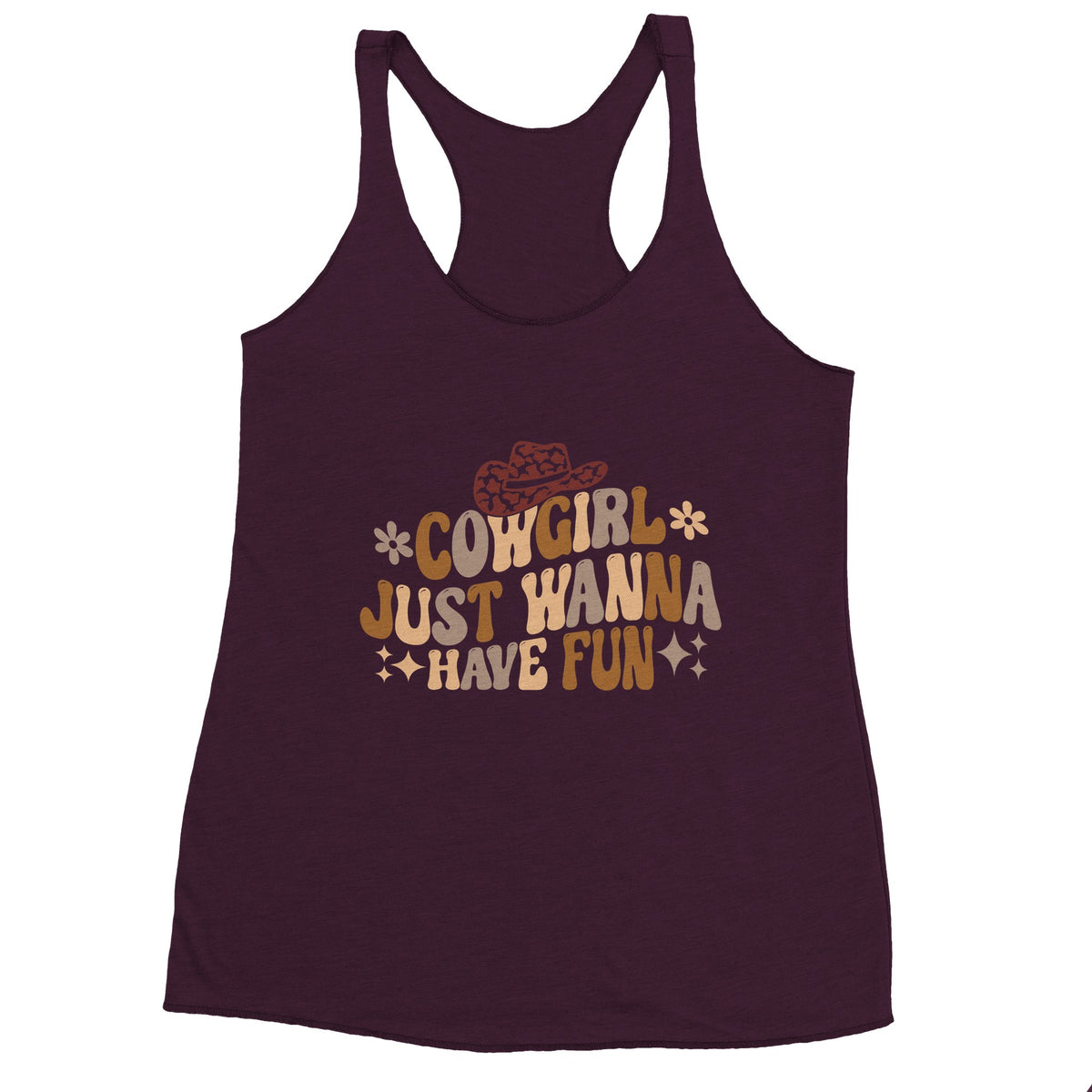 Wild West Whimsy - Cowgirl Fun-Filled Tank - Vintage Purple - Print Material