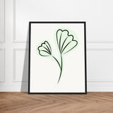 Elegant Floral Essence - Wooden Framed Art - - Wooden Framed Posters