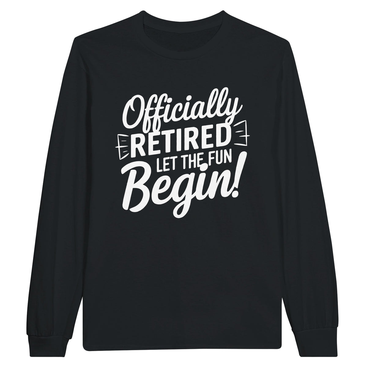 Officially Retired Long-sleeve Tee for Colleagues - Black - Long Sleeves T-shirts