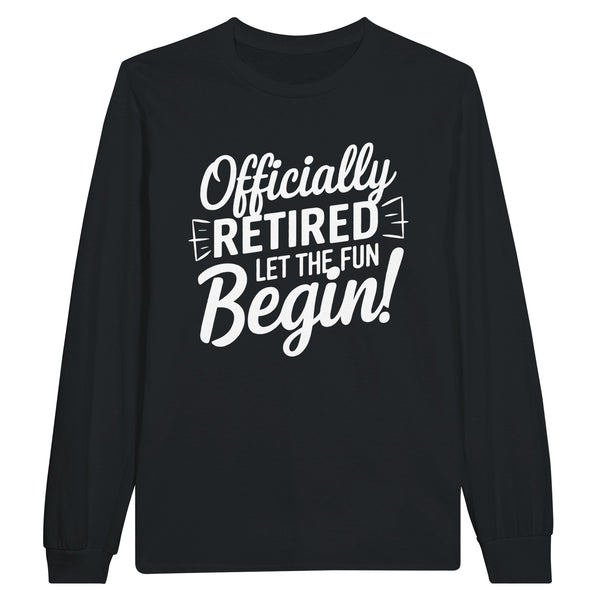 Officially Retired Long-sleeve Tee for Colleagues - Black - Long Sleeves T-shirts