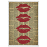 Kiss of Art – Wooden Framed Poster for Her - - Wooden Framed Posters