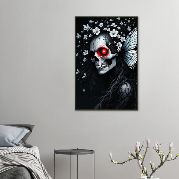Memento Mori Framed Print - Gothic Beauty - 60x90 cm 24x36″ - Metal Framed Posters