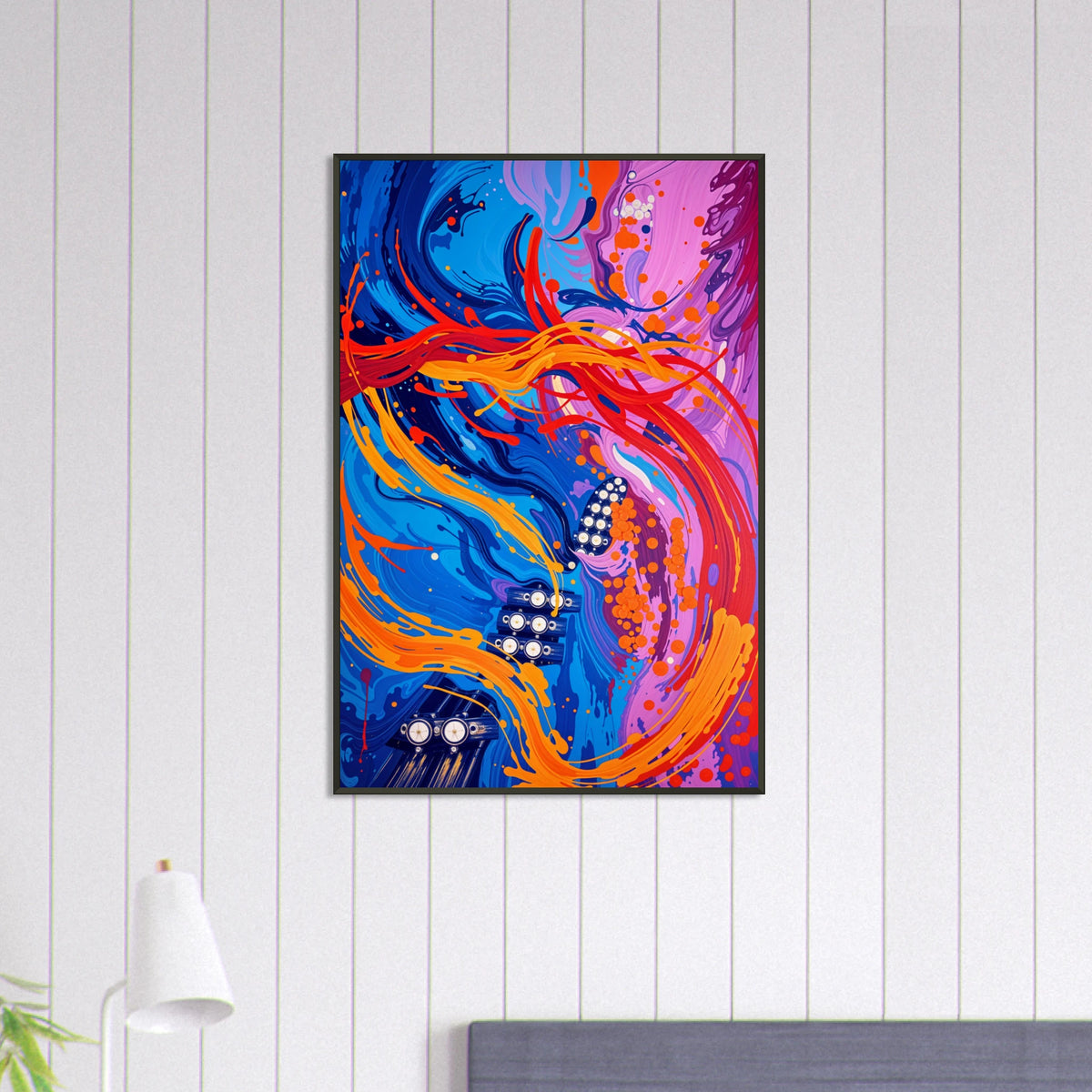 Rhapsody in Swirls - Framed Abstract Music Art - 60x90 cm 24x36″ - Metal Framed Posters