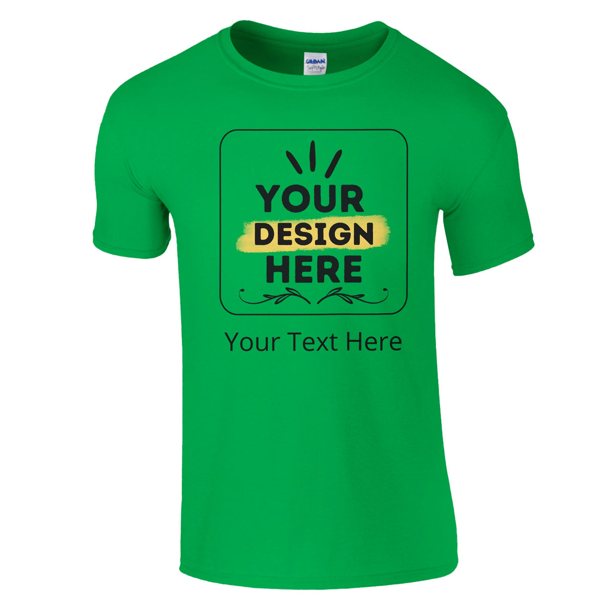 The Ultimate Softness - Classic Customizable Unisex Crewneck Tee - Irish Green - Crewneck T-shirts