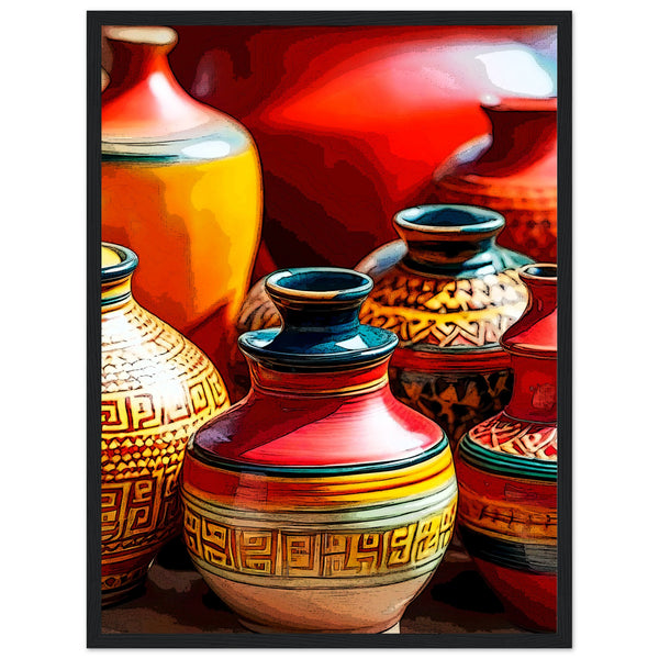 Heritage Hues - Framed Art Masterpiece - 45x60 cm 18x24″ Black frame - Wooden Framed Posters