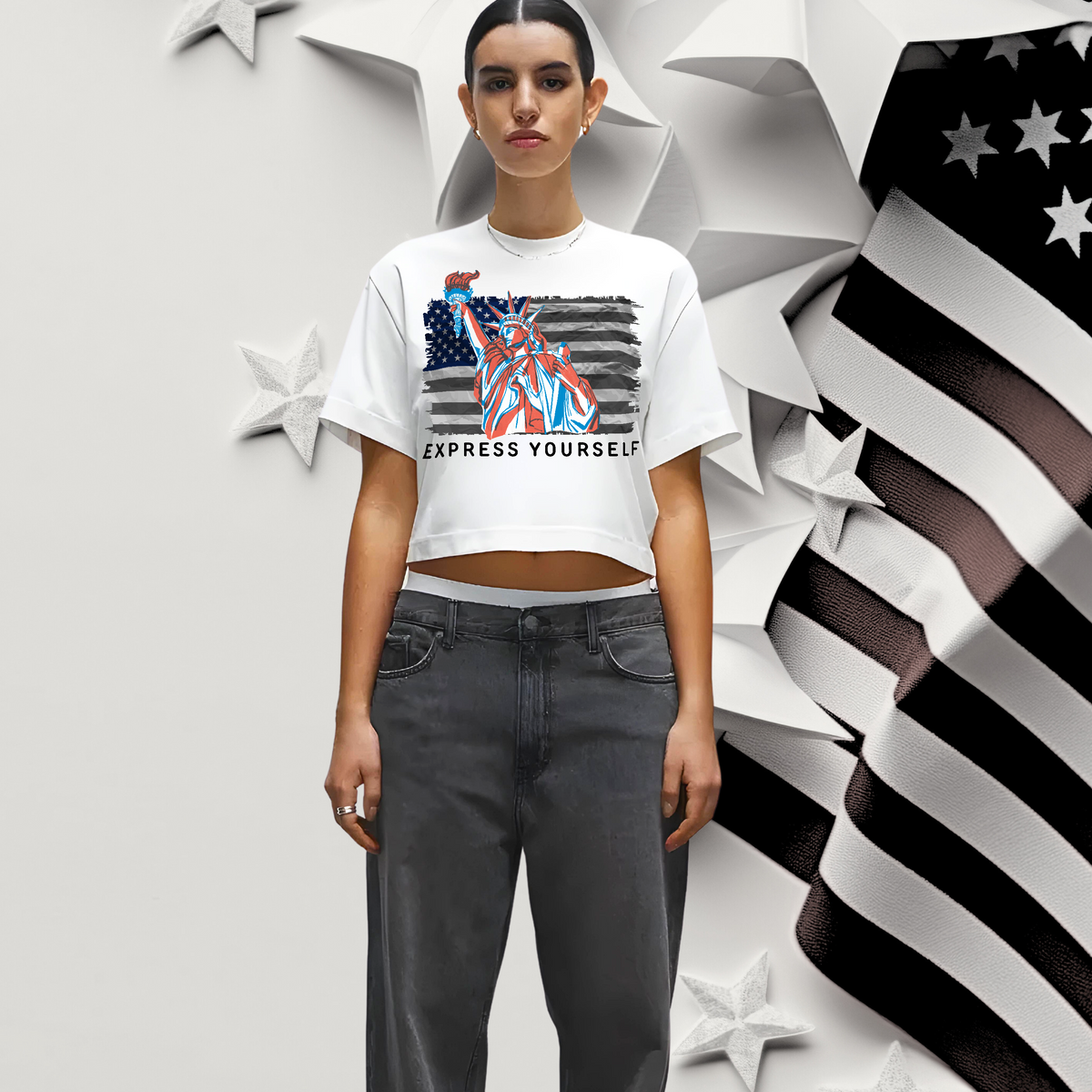 Liberty Unleashed Crop Top - 4th July Edition - - Crop Top