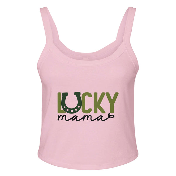 Lucky Mama - Wear Your Motherhood Fortune - solid pink blend - Print Material