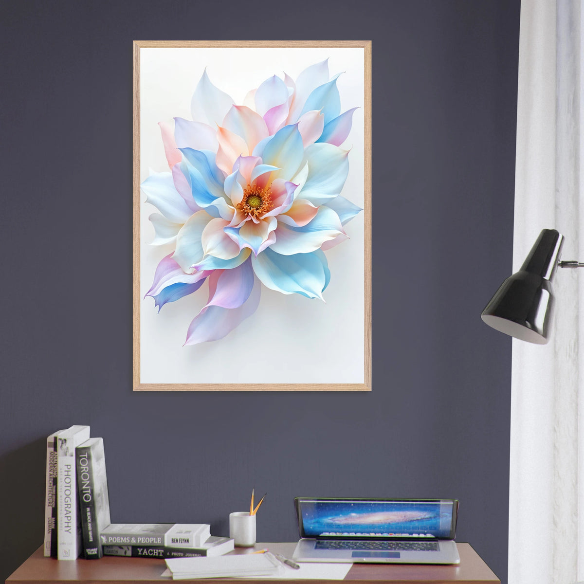 Radiant Blossom – Metal Framed Art Print - Wood frame - Wooden Framed Posters