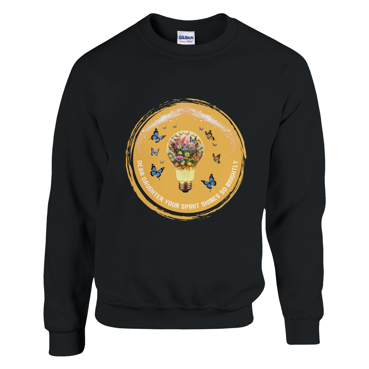 Classic Crewneck Sweatshirt for Daughter’s Love - Black - Sweatshirts