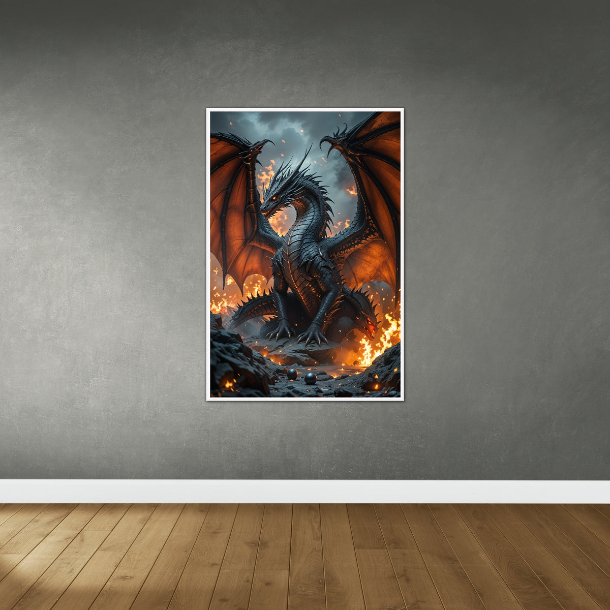 Dragon of the Blazing Abyss - - Framed Posters