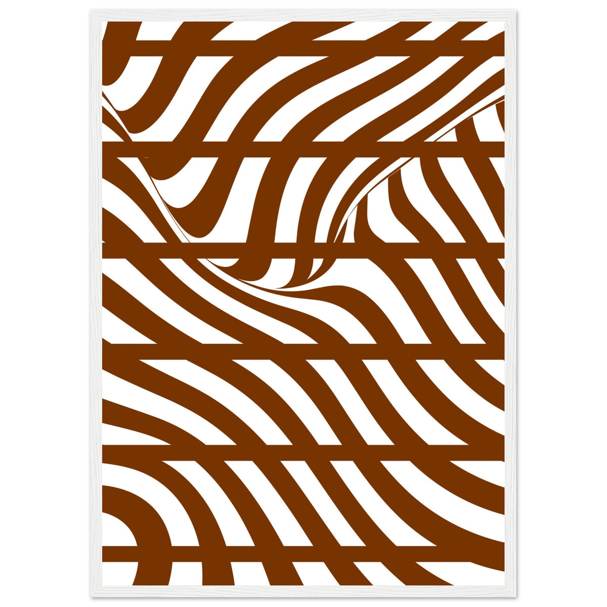 Flowing Lines - Contemporary Wall Art - 50x70 cm 20x28″ White frame - Wooden Framed Posters