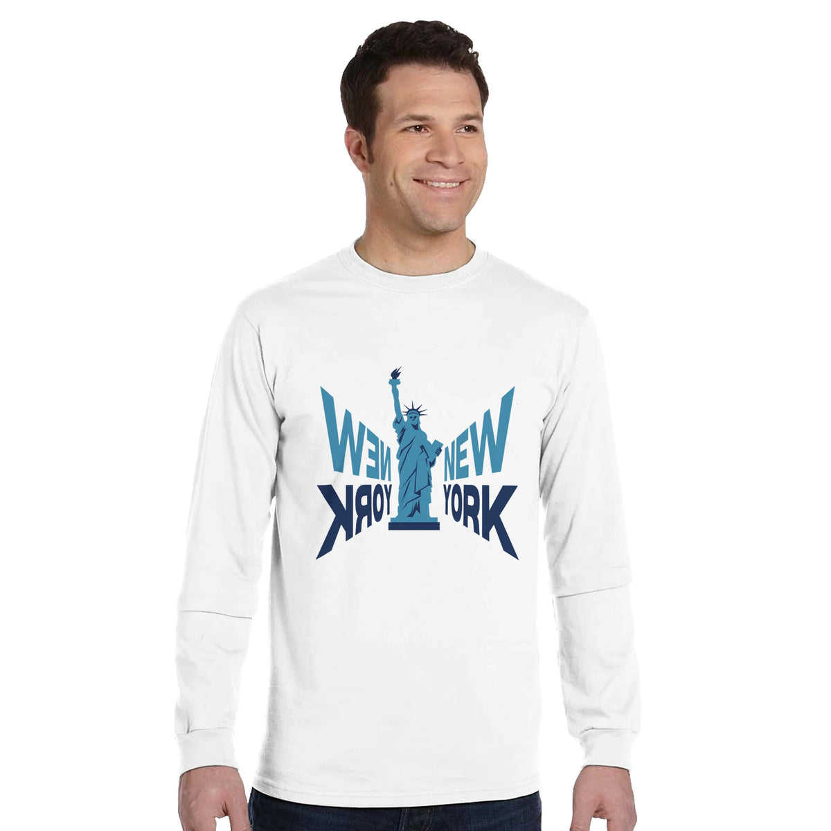 Liberty in Style - New York City Long-Sleeve Tee - White - T-shirts