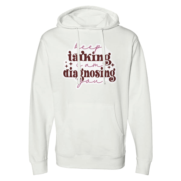 Empowerment in Every Word - Diagnostic Hoodie Edition - White - Hoodies