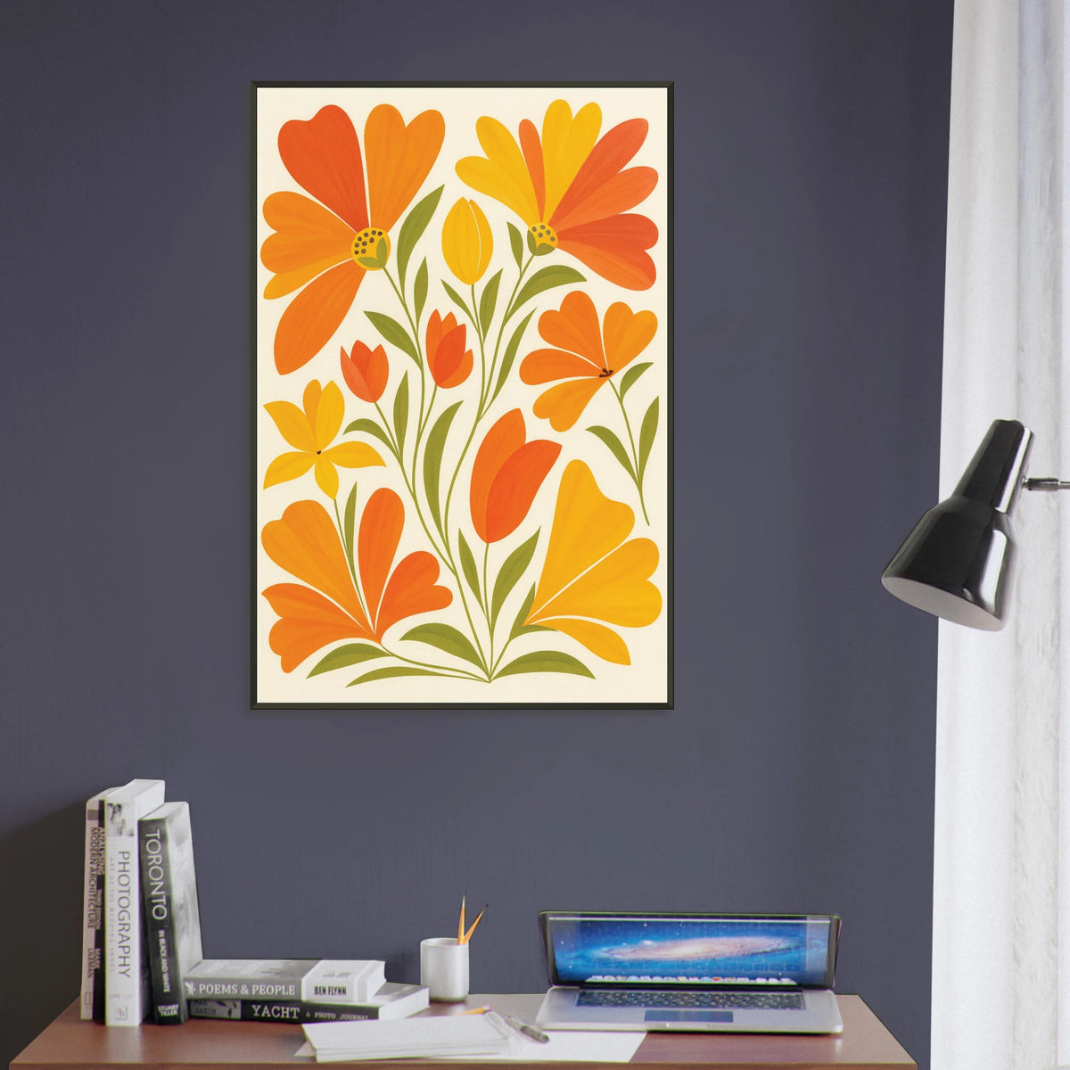 Gift Blooming Joy – Floral Garden Metal Framed Poster Art - - Metal Framed Posters