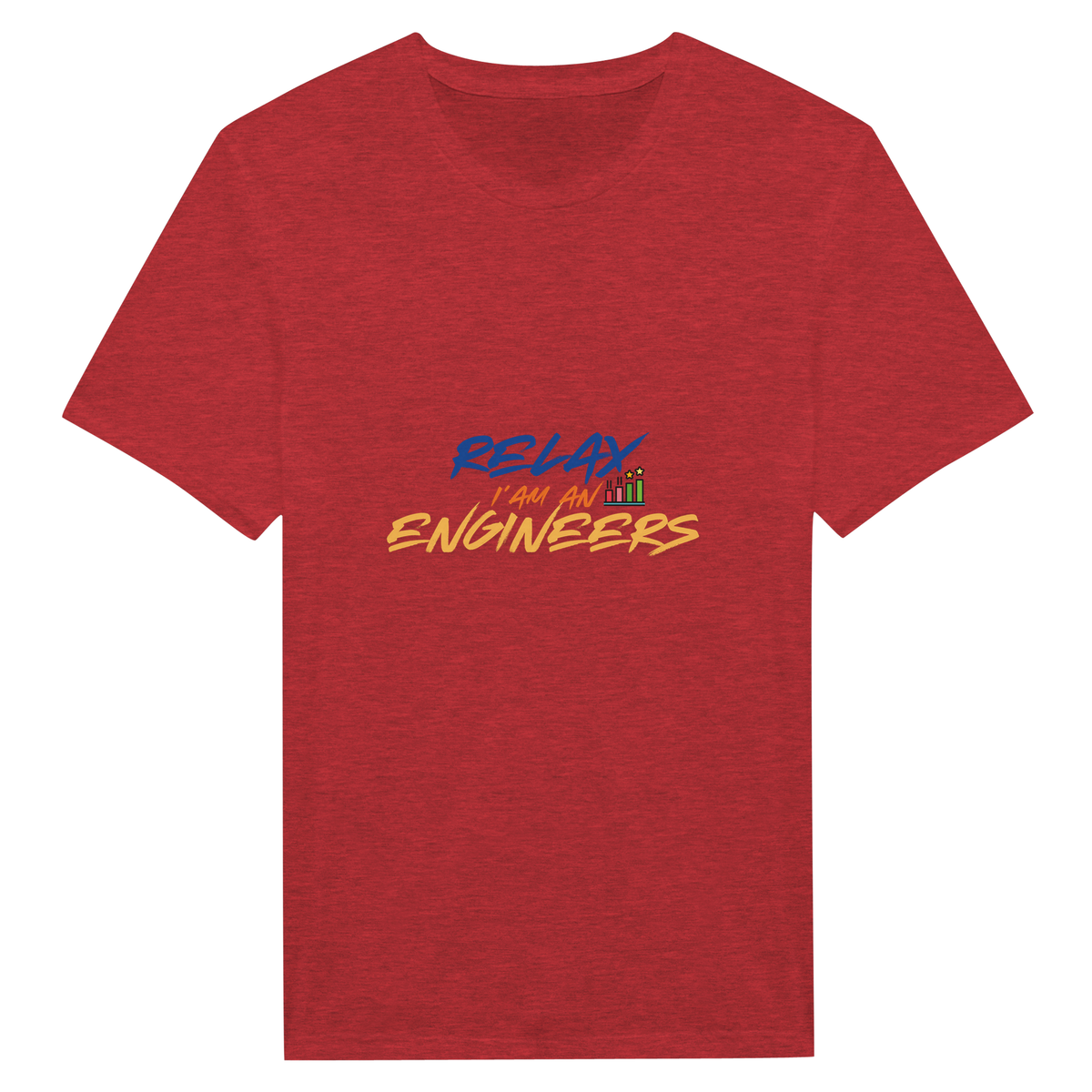 Engineered Growth - Embrace Relaxation with Our Tee - Heather Red - T-shirts