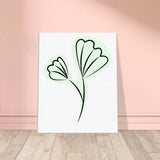 Graceful Greens - Delicate Floral Canvas - - Canvas Prints