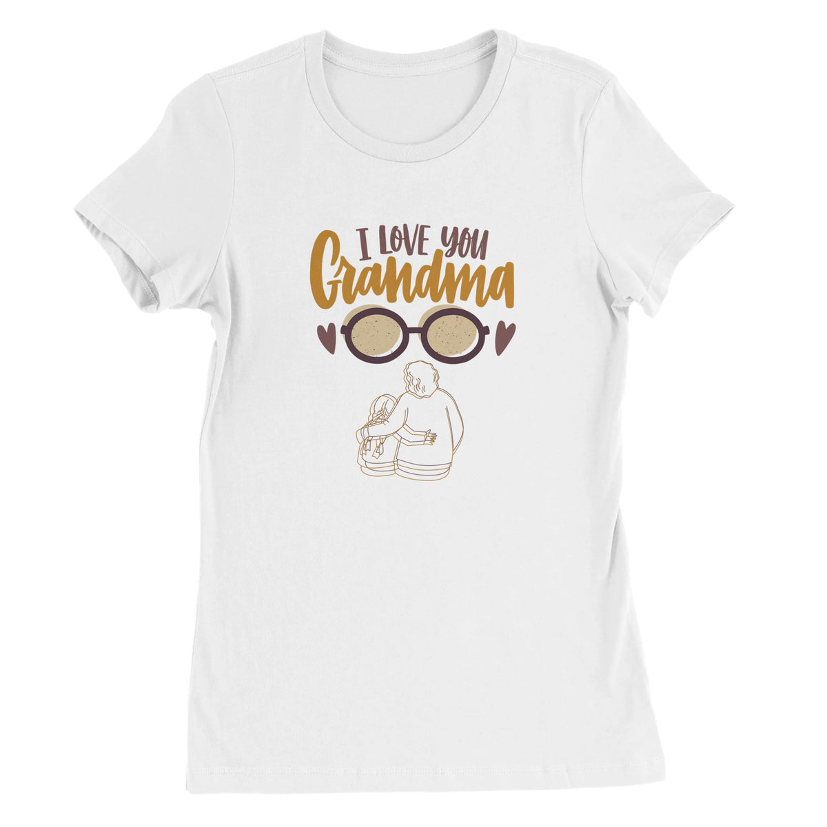 I Love You Grandma Tee – Bella + Canvas - White - T-Shirt