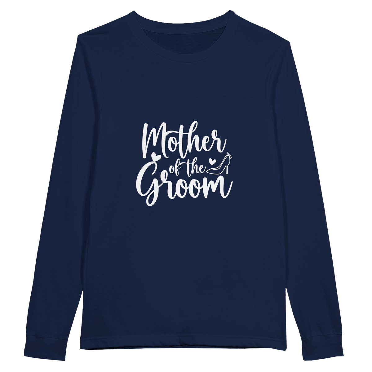 Mother of Groom - A Timeless Tribute Tee - Navy - Long Sleeve T-shirts