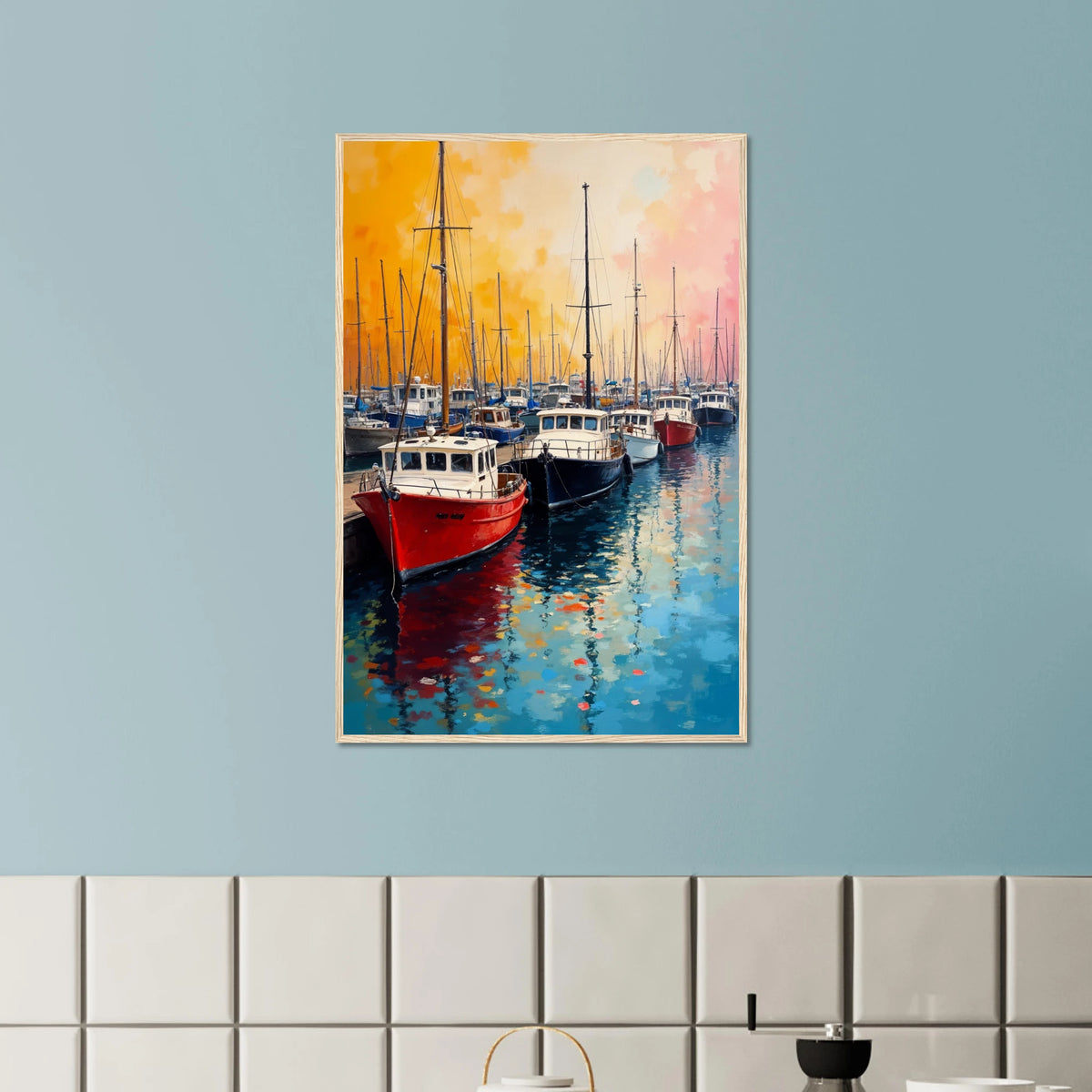 Gift Wanderlust – Wooden Framed Boat Poster - Wood frame - Wooden Framed Posters