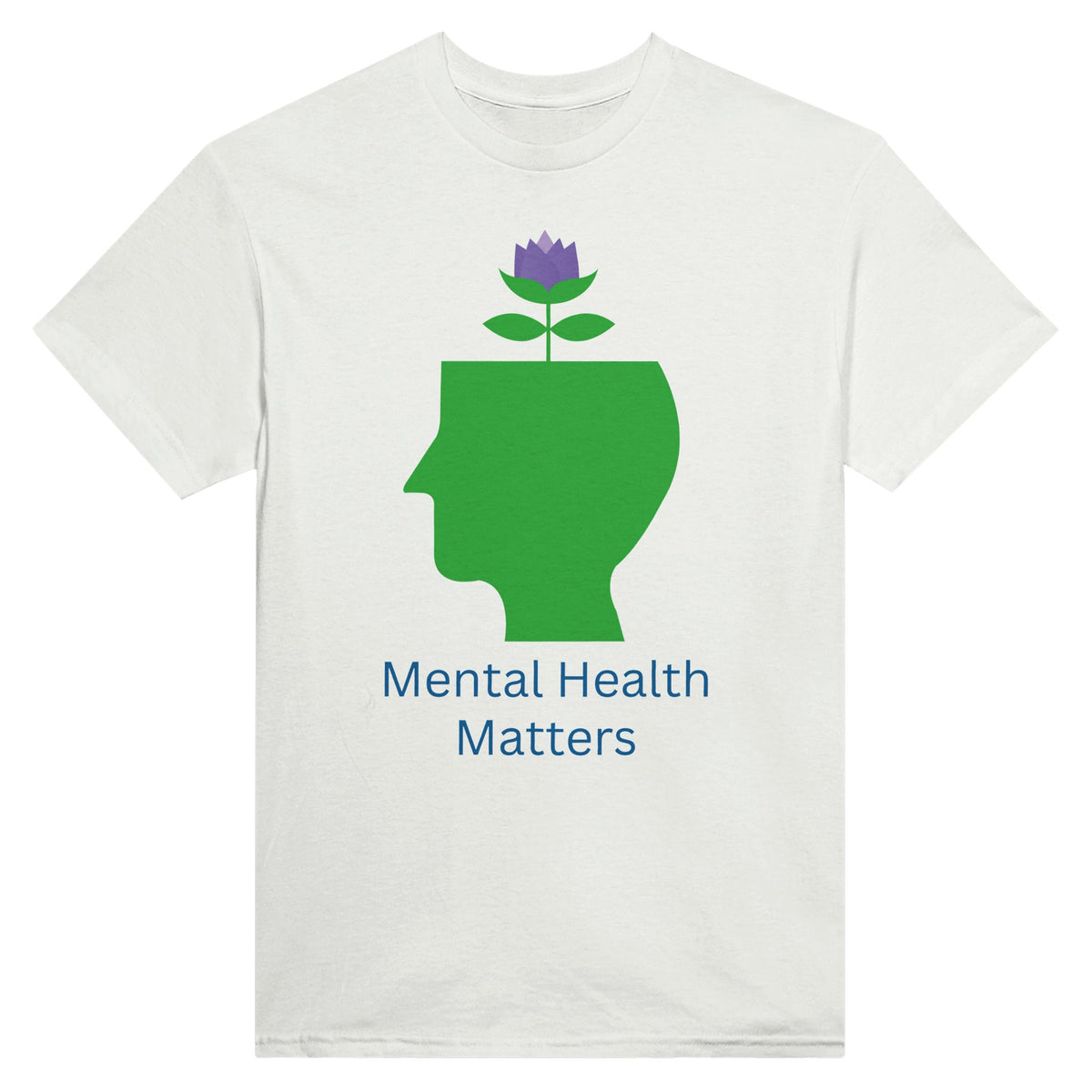 Wear Your Support - Mental Health Matters T-Shirt - White - Print Material